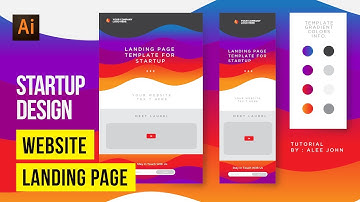 Startup Website Landing Page Design In Adobe Illustrator CC