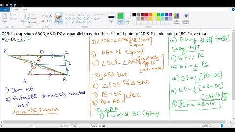 Class 9 Mid Point Theorem Ex 12B (part 7 of 7)