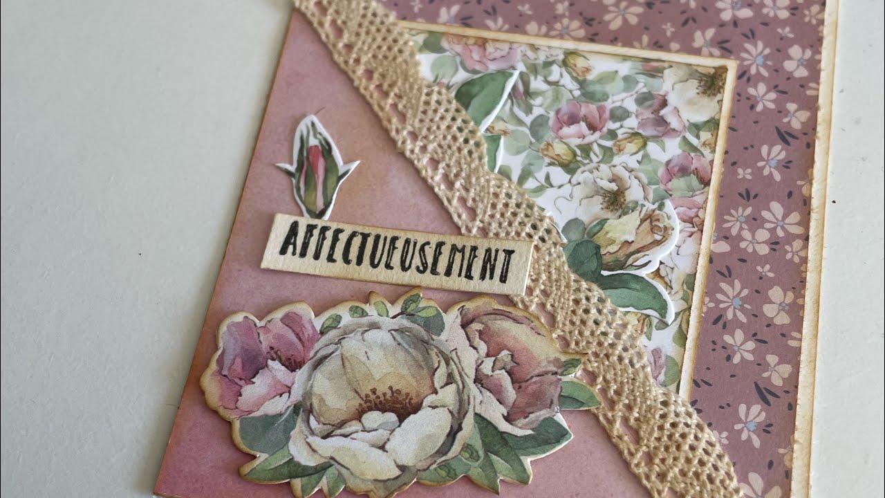 TUTO CARTE AVEC ATC , chutes de papiers / je copie virginie