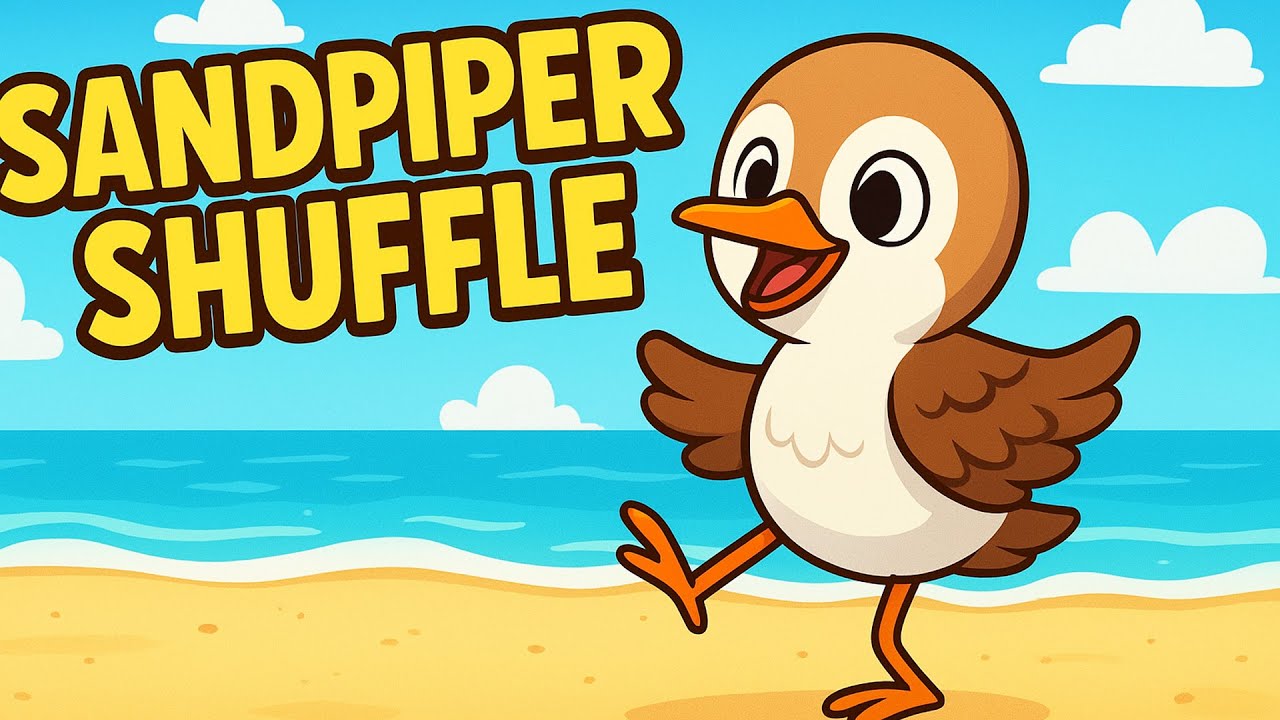“Sandpiper Shuffle | Cute 3D Cartoon Bird Dance for Kids | Fun Beach Animation”