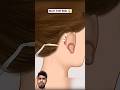ASMR animation Ear piercing removal treatment #asmr #animation #shortsvideo #trending