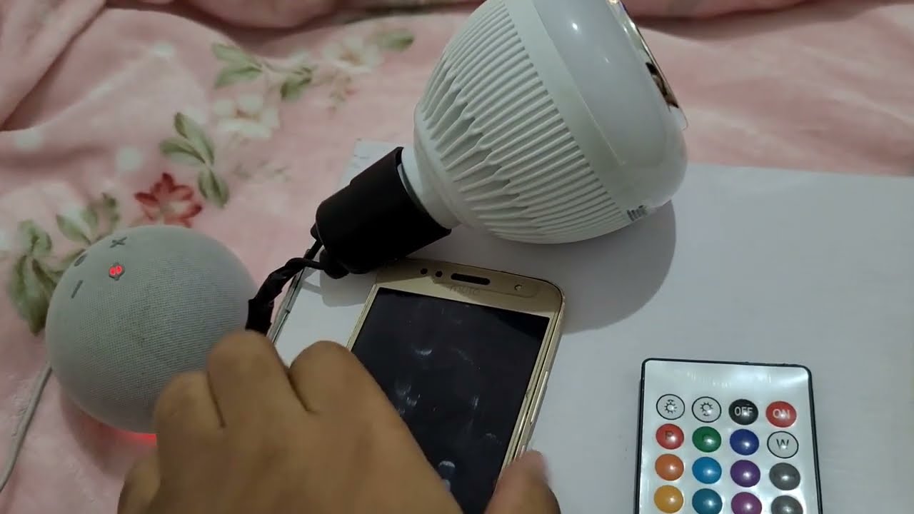 lâmpada musical Bluetooth bola que toca música