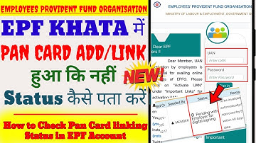 PF me PAN Card Status Kaise Check Karen 2025 | How to Check Pan Card Status in PF UAN Account🔥