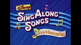 Opening to Disney Sing Along Songs Let's Go To Disneyland Paris 1995 USA VHS
