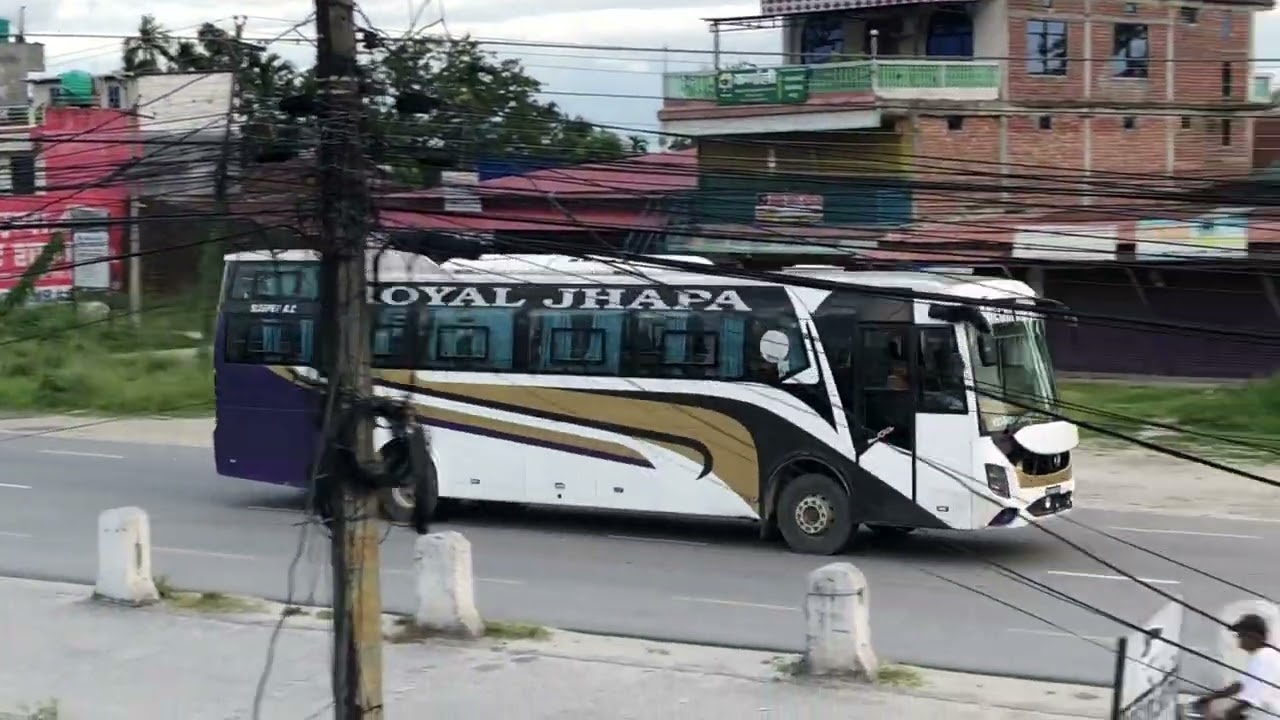 Mechi Air bus on fire