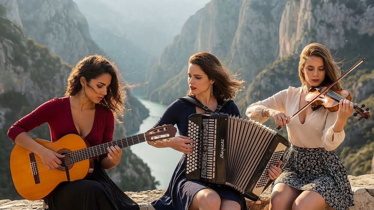 Colorful Streets, Sacred Echoes | Flamenco Guitar, Violin & Accordion Fusion