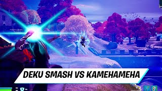 Fortnite Mythic Kamehameha vs Deku Smash who will win ??