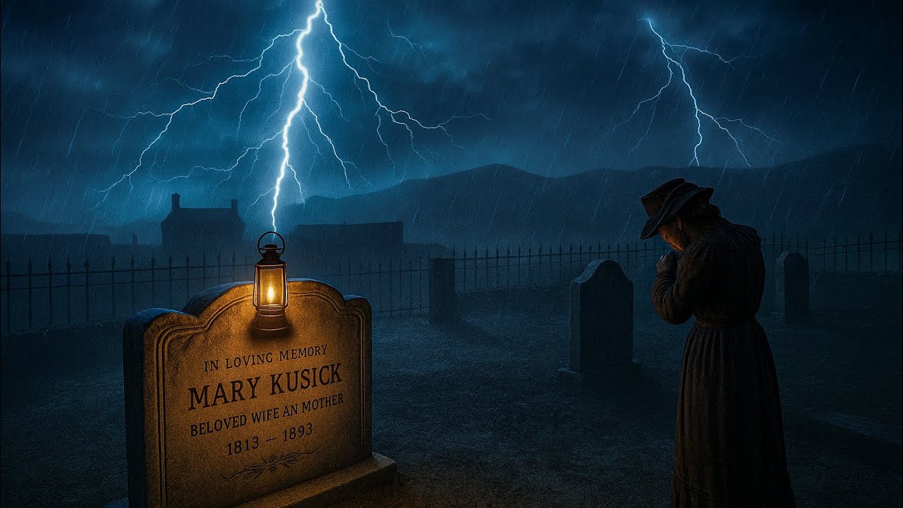 Thunderstorm Ambience in Tumbleweed Cemetery – Graves Beneath the Heavy Rain at Nigh|RDR2