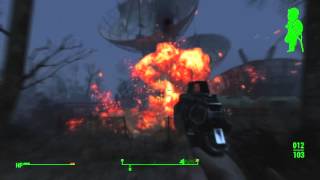 Fallout 4: Super Mutant firefight + Vertibird = Lots of explosions