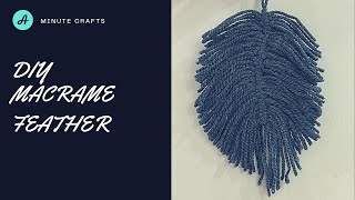 How To Make A Macrame Feather | Woolen Thread Craft | A Minute Crafts