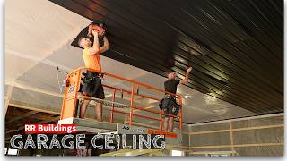 Black Garage Ceiling Steel Installation: Modest House 27
