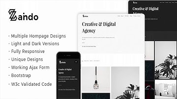 Zando - Creative Minimal Portfolio Landing Page | Themeforest Website Templates and Themes