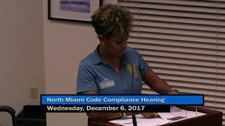 North Miami Code Compliance Hearing - December 6, 2017 Part 2
