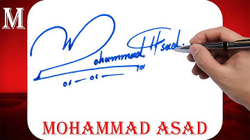 Mohammad Asad Name Signature Style | M Signature Style | Signature Style of My Name Mohammad Asad