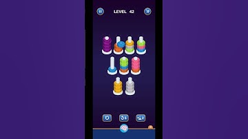 Lv 42 Nut Sort Puzzle - Color Sort (Guru Game) #nutssort #nutsort #boltnutcolor