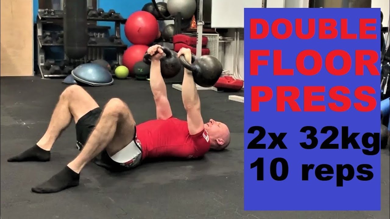 Kettlebell Double floor Press 2x32kg X10 reps YouTube