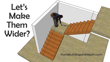 Remodel Design Ideas For Making L Shaped Landing Stairway Wider