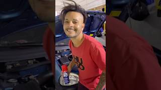 Cleaning the throttle body of my car engine.🚙
