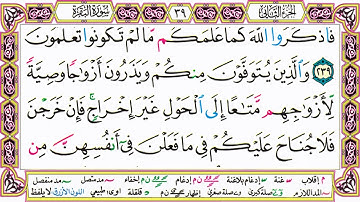 القرآن الكريم مقسم صفحات | الشيخ حاتم فريد | سورة البقرة | صفحة 39 مكتوبة | مصحف التجويد الملون