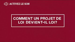Comment un projet de loi devient-il loi?