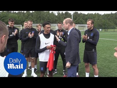 Prince William meets the England squad ahead of 2018 World Cup
