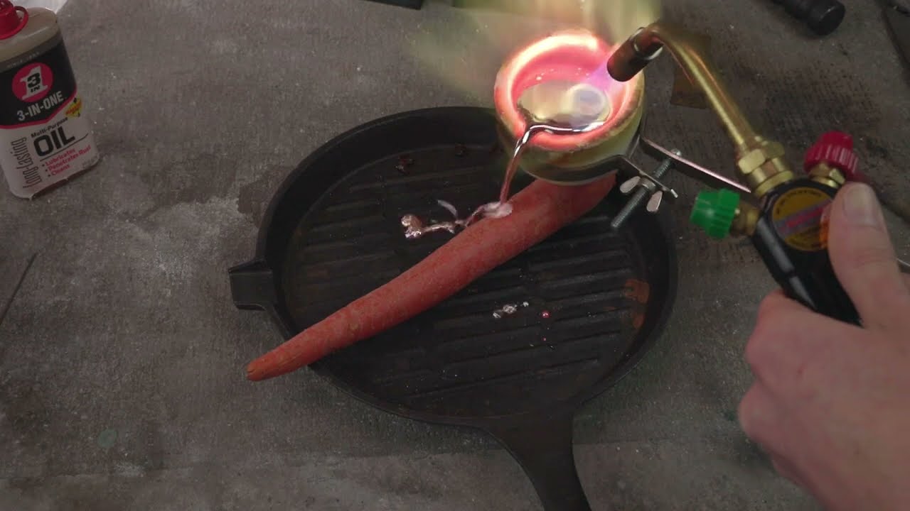 Pouring molten silver on things you shouldn't pour molten metal on to