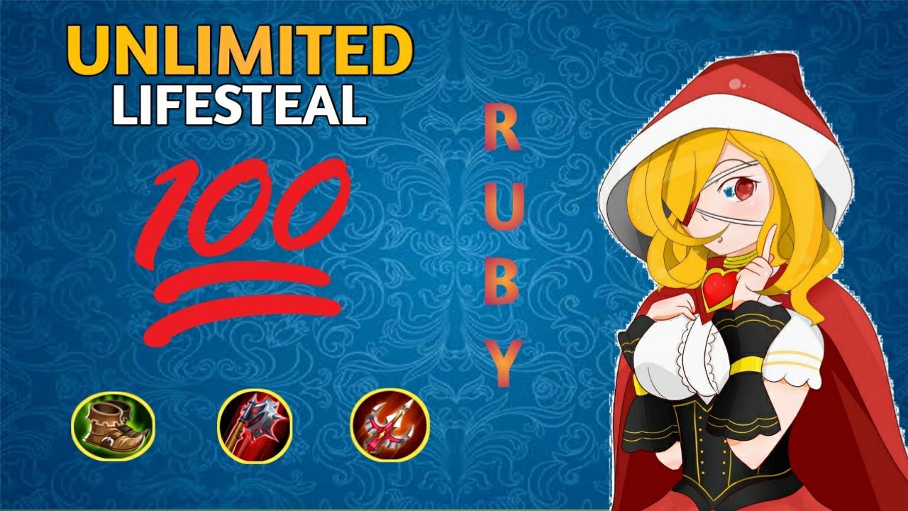 UNLIMITED LIFESTEAL || BEST HERO 2020 || Mobile legends || Ruby Build ...