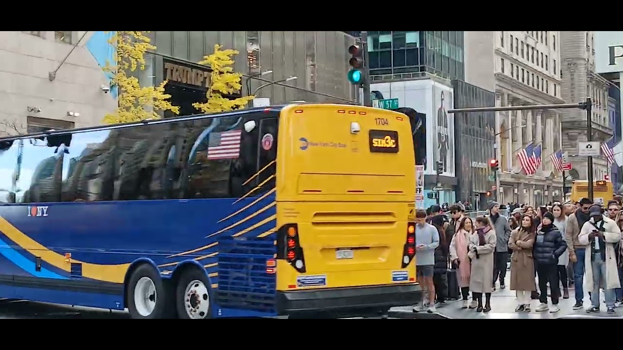 MTA BUS: 2025 Prevost X3-45 [1704] SIM3C @ 5th Avenue & West 57th ...