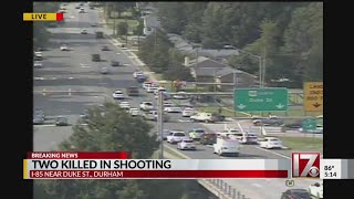 2 shot dead in car along I-85 in Durham, police say