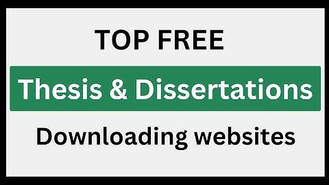 Best websites for download thesis and dissertation free l how to download research paper free