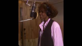 Whitney singing Lover For Life in studio