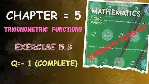 Exercise 5.3 Q1 Class 11 RD Sharma | Chapter 5 RD Sharma Class 11 Maths