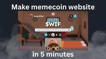 How to make a meme coin website in 5 minutes!