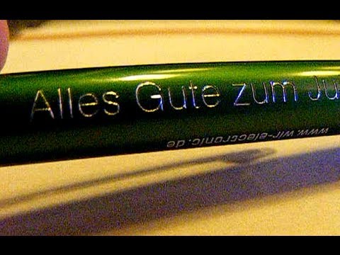 Kugelschreiber CNC Gravur gravieren Diamantgravuren Graviermaschine / Engraving a pen with diamond