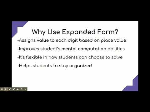Using Expanded Form to Add - Google Slides