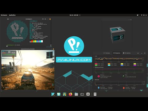 PopOS 21.10 for PS4 by PS4Linux | Cyberpunk Gameplay with FPS and System Usage