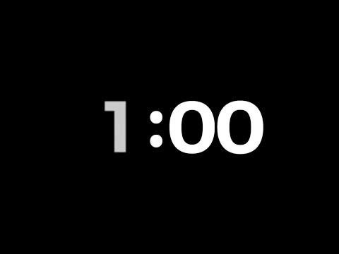 60 Second / 1 Minute countdown timer - No sound - Dark background
