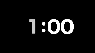60 Second / 1 Minute countdown timer - No sound - Dark background