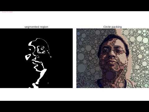 Region-aware Circle packing | MeanShift | segmentation | python