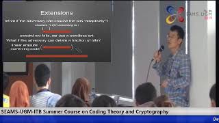SEAMS-UGM-ITB Summer Course on Coding Theory and Cryptography - Day 5 (session 2)