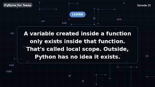 Full Why Variables Disappear (Scope) | Python for Teens #23 News