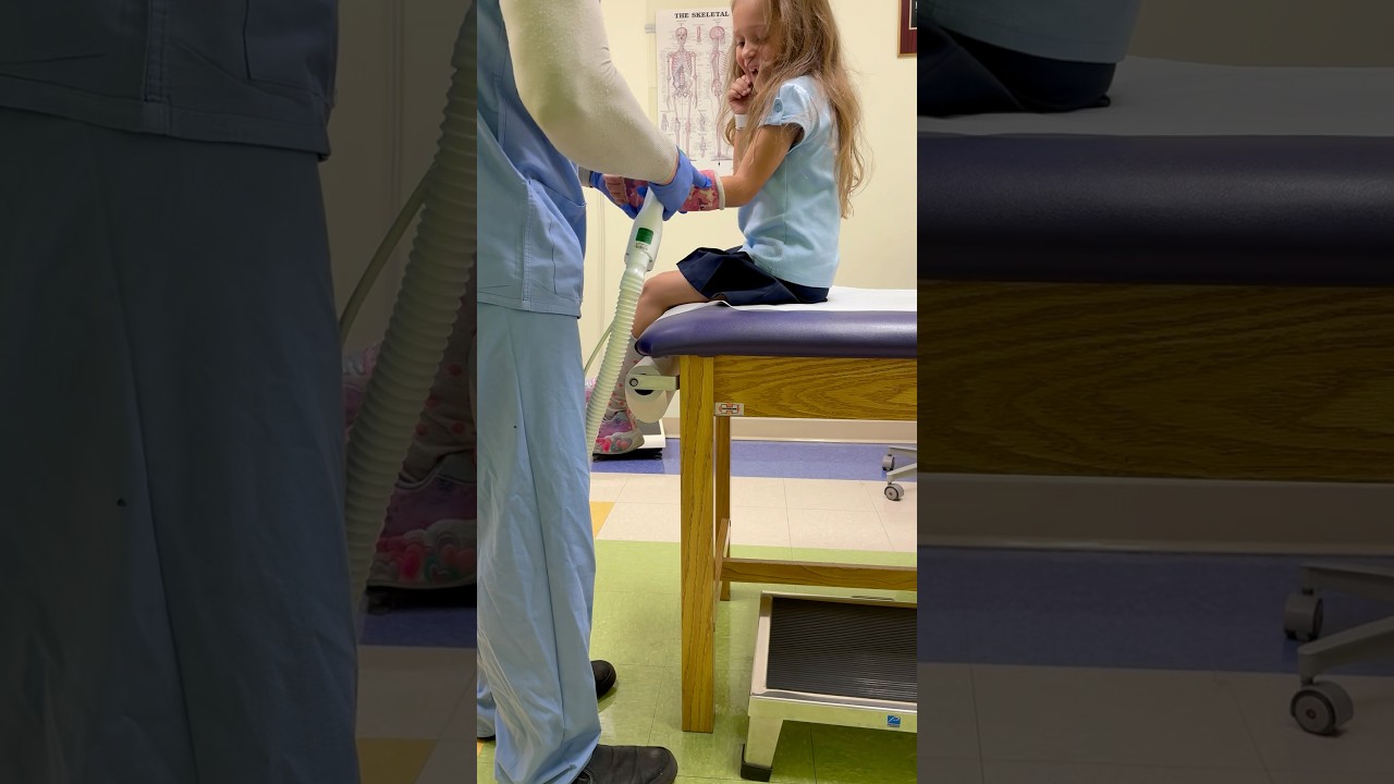 Getting her cast off