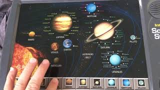 Interactive solar system with facts and quiz toy