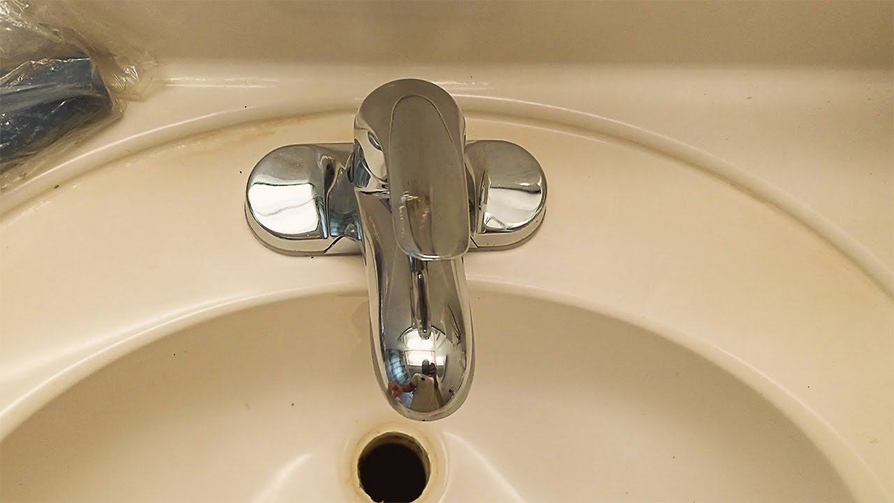 install a bathroom faucet in a bathroom sink