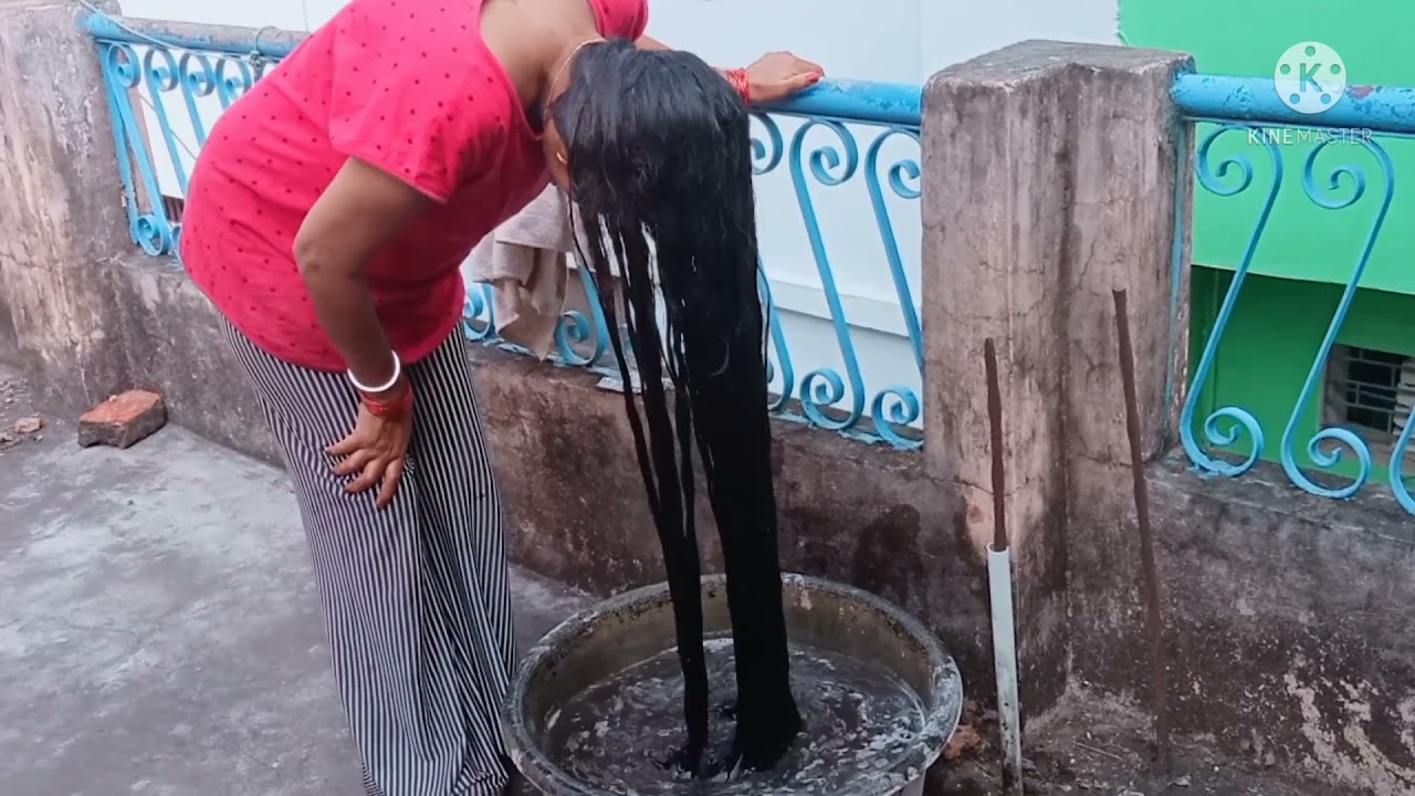 #hindivlog | 5 minutes deeply hair dunk in water and front bun | requested video 😊