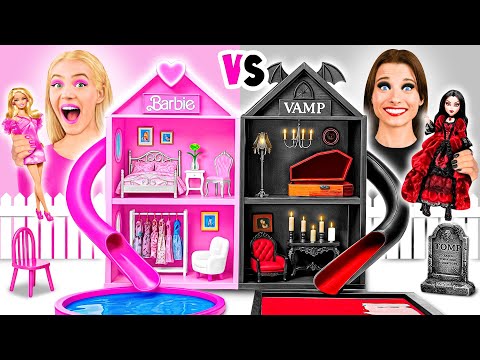 We Build Amazing Doll House | Barbie VS Vampire Challenge