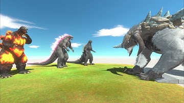 BURNING GODZILLA Joins the Fight! Kiryu Goji & Evolved Godzilla vs. The Ultimate Ice Titan!