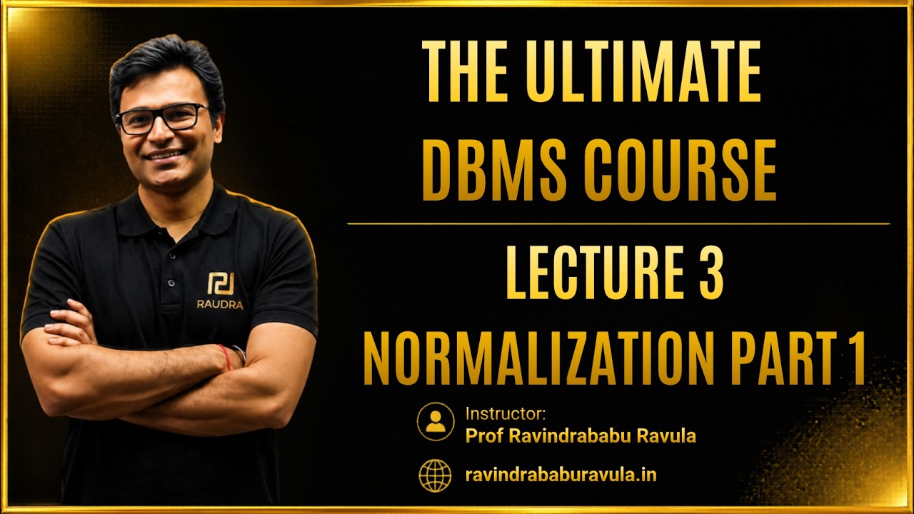 Normalization Part 1| Lecture 3 | GATE CS and DA 2027 | Prof ...