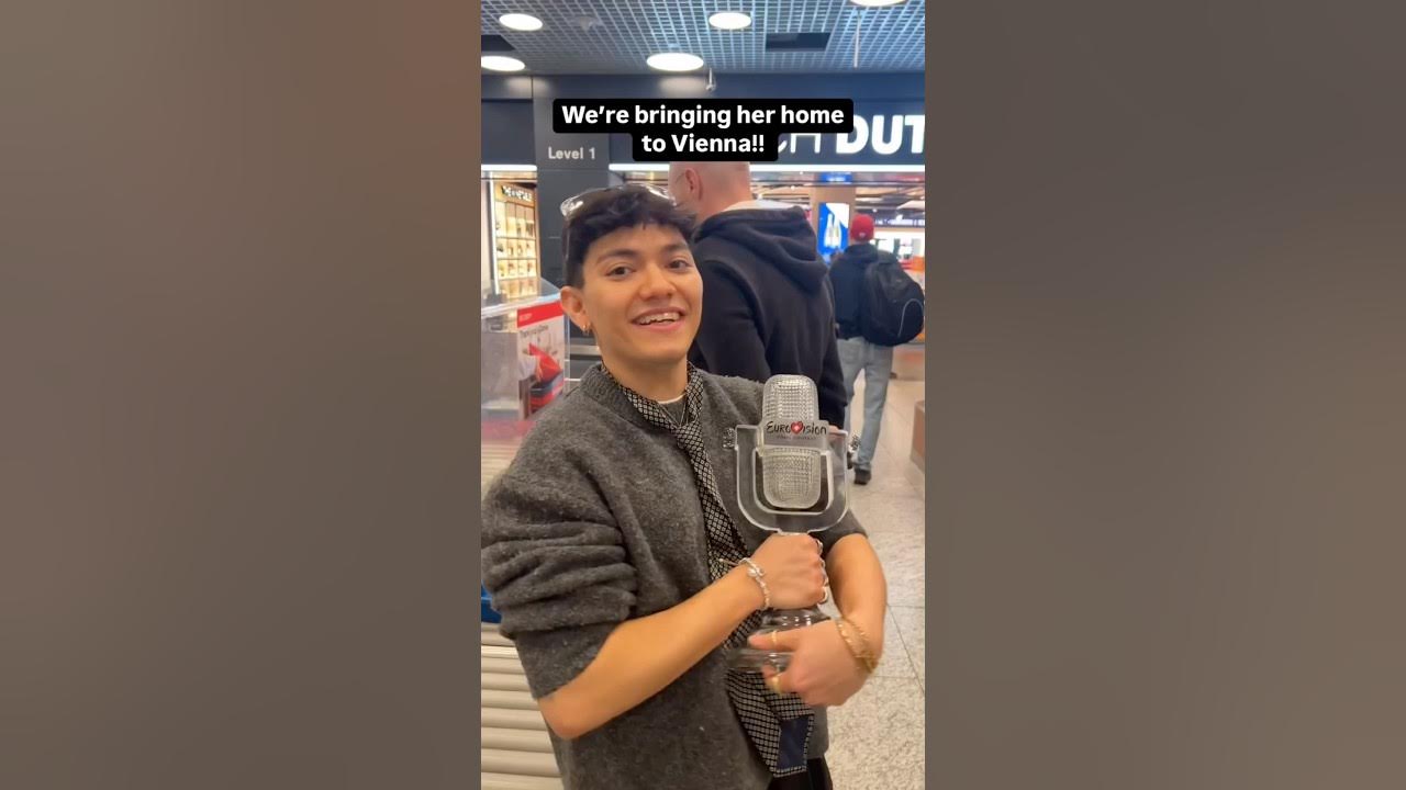 Austria is awaiting JJ's homecoming after he wins Eurovision Song Contest with 'Wasted Love' Trophy Austria is awaiting JJ's homecoming after he wins Eurovision Song Contest with 'Wasted Love' Trophy