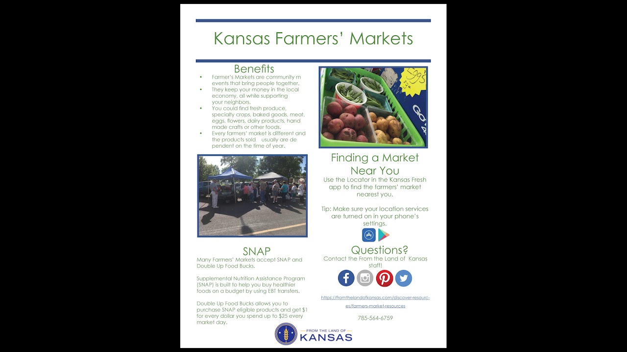 Kansas Farmers' Markets 2017 Ag Minute YouTube
